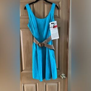 Turquoise sleeveless summer dress